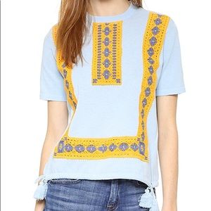 Tory Burch Virginia Sweater in Coral